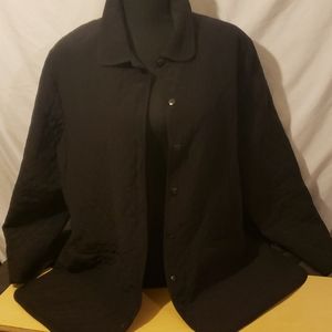 DIANE Von Furestenberg Black Silk Jacket